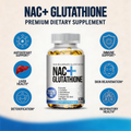 NAC Glutathione Collagen Capsules 2028mg Skin Whitening Anti-Aging Antioxidant , Supports Liver Health,120 Capsules