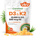 D3 + K2 MK-7 300 Softgels – High-Potency Bone & Cardiovascular Support with Coconut Oil