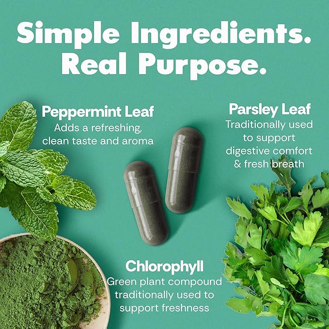 Her Fantasy Box | Body Magic | Chlorophyll Capsules – Vegan Detox & Digestion Support, Gut & Skin Health, Natural Energy Booster – 30 Capsules (200 mg)