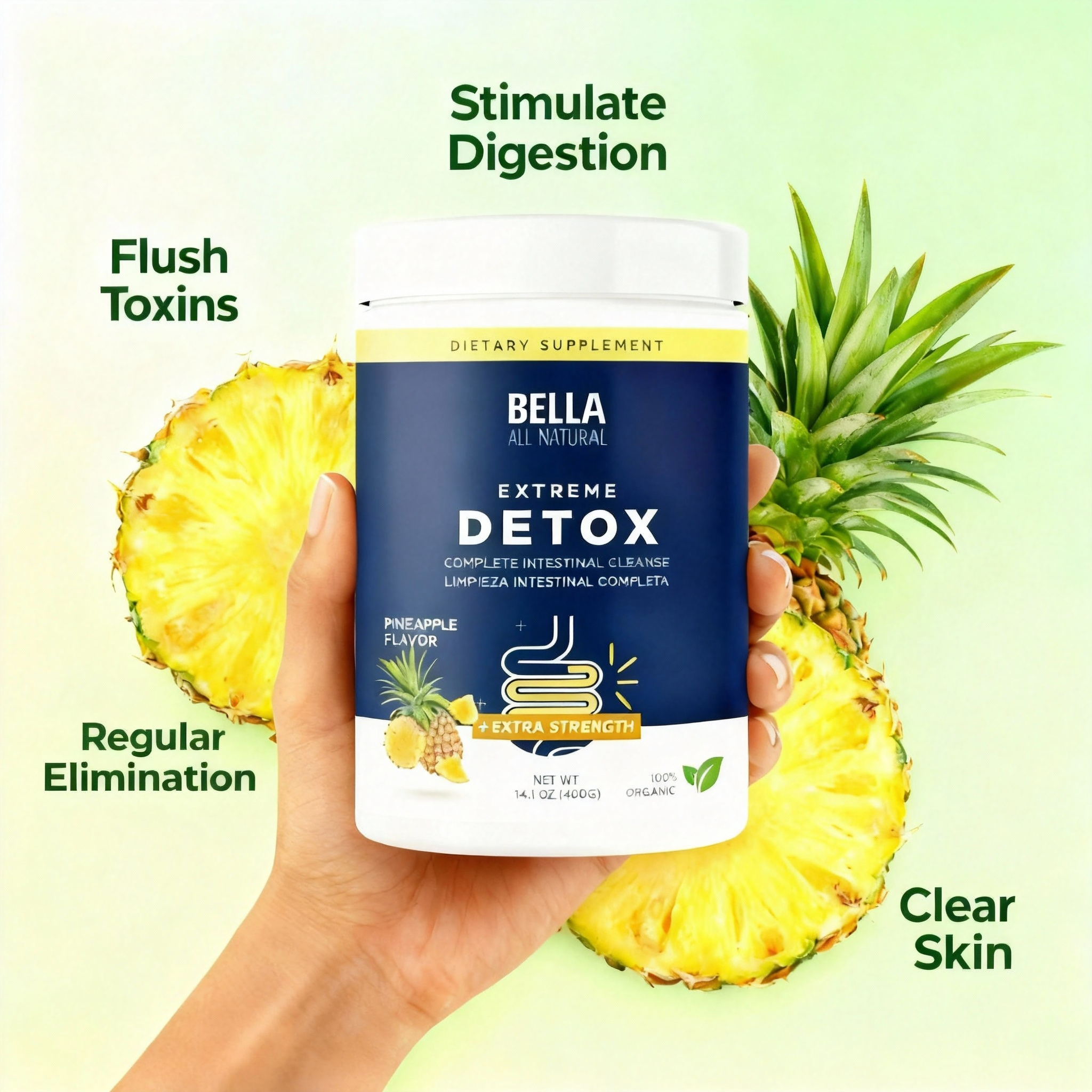 Extreme Detox Powder (Pineapple) – Sleep Balance, Detox & Skin Radiance，No Added Sugar