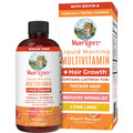 Liquid Multivitamin+Hair Growth | Clinically Tested for Thicker Hair & Facial Wrinkles in Women |  Lustriva Hair Growth Supplement | Peach Mango 15 Fl Oz