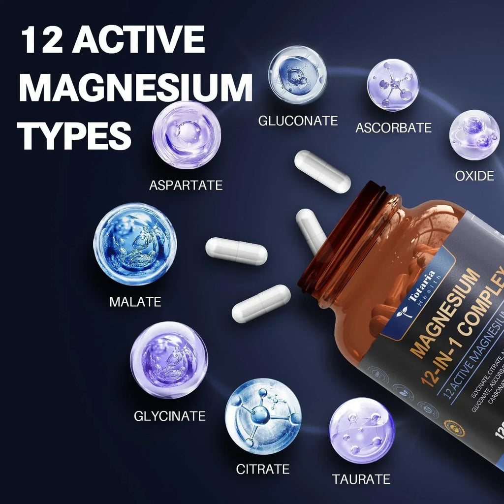 Magnesium 12 in 1 Complex 700mg - Glycinate Citrate Malate Taurate.4