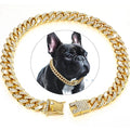 Pet Dog Cat Metal Gold Metal Chain Diamond Cuban Collar Link Jewelry Necklace